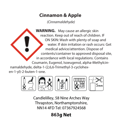 Candle Label Template - Cinnamon & Apple (8%)-1